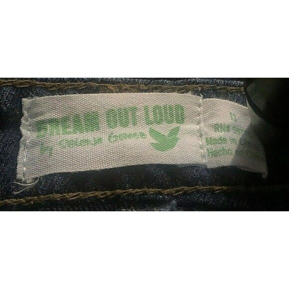 Selena Gomez Dream Out Loud Distressed Mini Jean Skirt Juniors Size 13 Blue - Picture 8 of 10